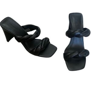 Open Edit Black Remmy Twist Sandal In Black 6 Like New